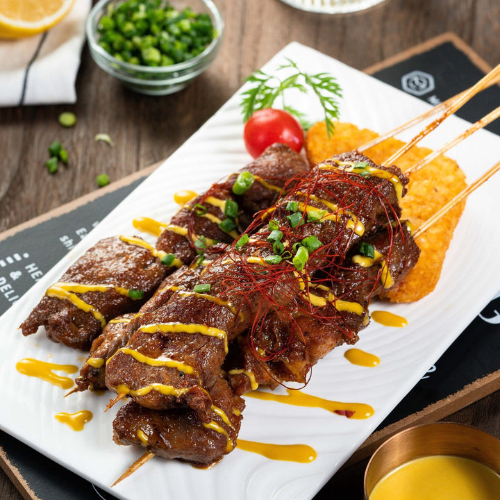 a couple of satay beef fillet skewers, 沙嗲牛柳串, 公司福食, 聚會派對, 派對分享小食