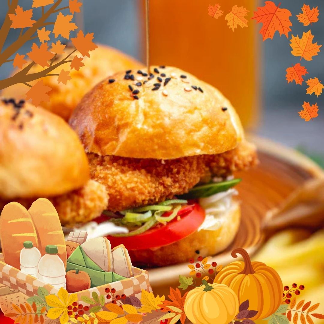 炸雞漢堡野餐盒