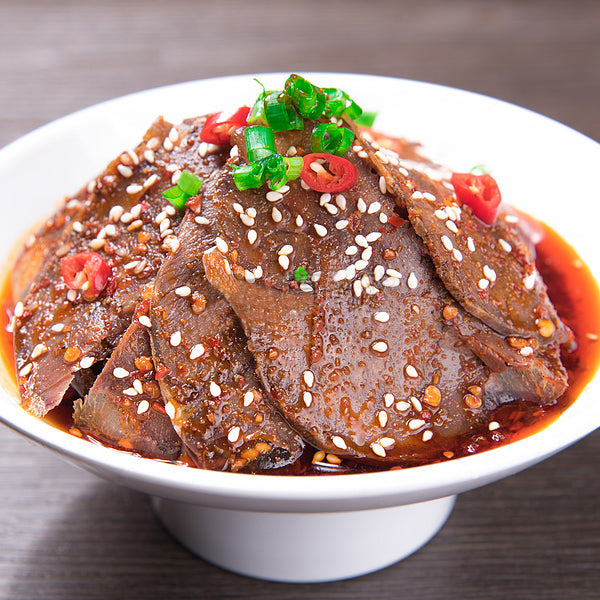 a bowl of sliced beef shank, 涼拌麻辣牛展片, 川菜到會, 外賣飯盒訂購, 公司飯盒, 外賣飯盒批發