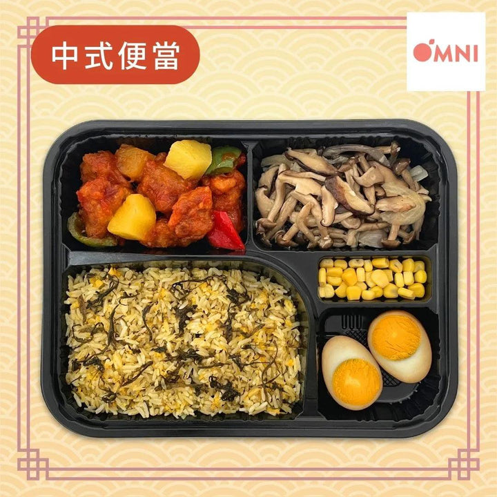 菠蘿咕嚕植物魚柳飯定食 - HK Lunch Box